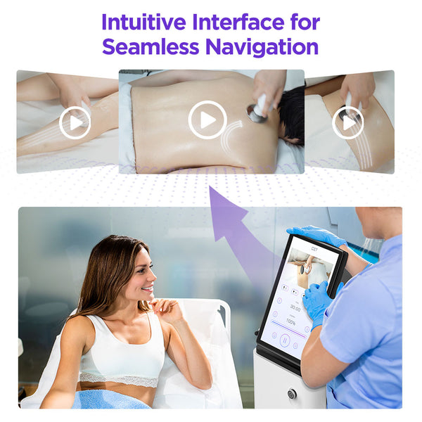 Radiofrequency Body Sculpting Skin Tightening Machine CET RET 448kHz 15.6 Inches Display Elegant Design Multiple Replacement Heads for Professional Use