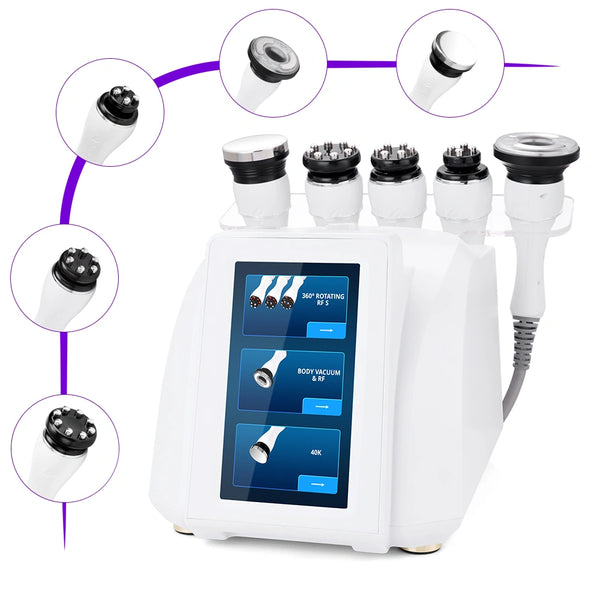 5IN1 Ultrasonic Cavitation Machine Body Contouring Rotary RF Vacuum Body Tightening