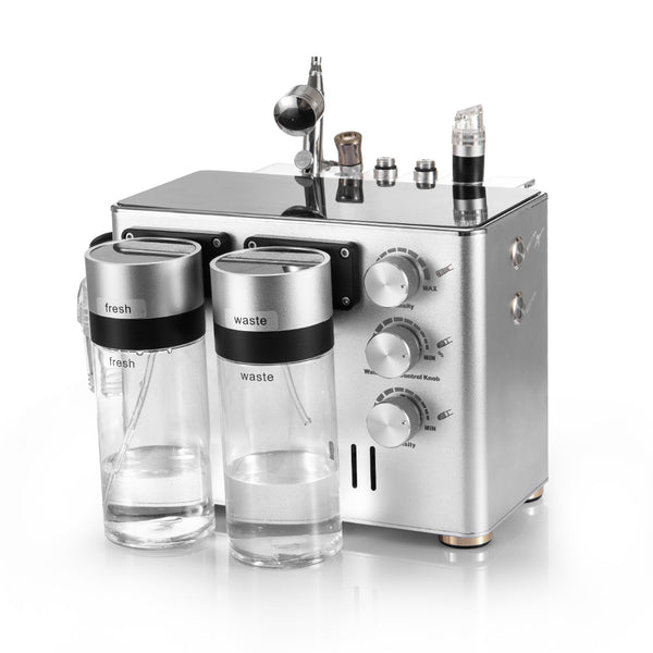 the front view of a 3-in-1 hydro microdermabrasion machine