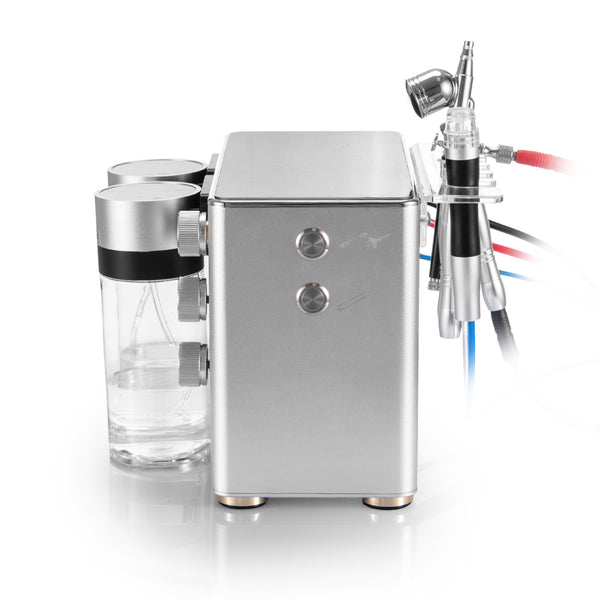 the side view of a 3-in-1 hydro microdermabrasion machine for skin whitening and moisturizing