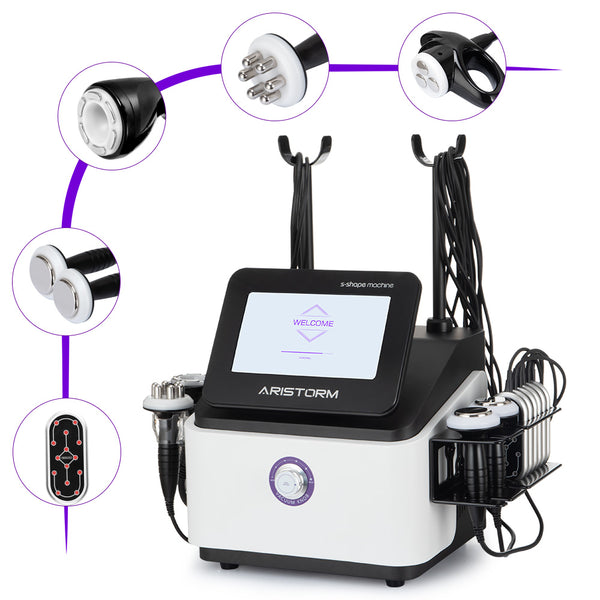Aristorm machine with attachments on a white background