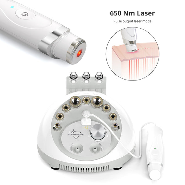 Laser device with attachments and '650 Nm Laser' text on a white background