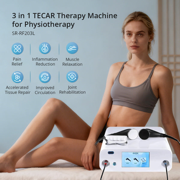 3 In 1 TECAR Therapy Machine With 448k CET RET Probes For Physiotherapy