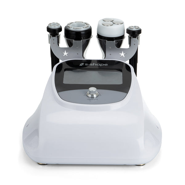 White and black device with 's-shape' branding on a white background
