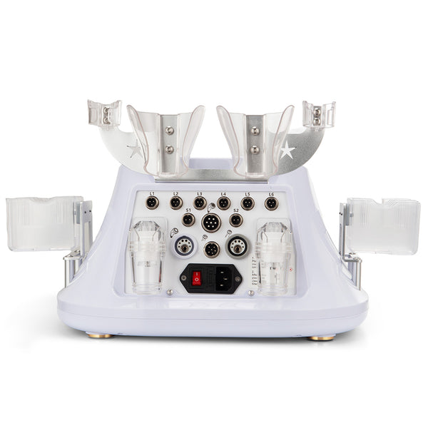White dental device with mechanical components on a white background