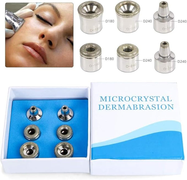 Diamond Microdermabrasion Tips, 6 PCS Dermabrasion Replacement Tips, Professional Microdermabrasion Accessories for Microdermabrasion Tool