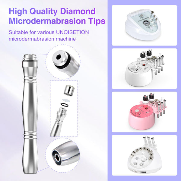 Diamond Microdermabrasion Tips Replacements, 3 Wands 9Pcs Dermabrasion Tips Replacement with 50pcs Cotton Filter for Diamond Dermabrasion Peeling, Facial Skin Care