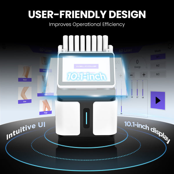 6D Lipo Laser Pads Machine With 6 Wavelengths 12 160mW Pads For Body Sculpting