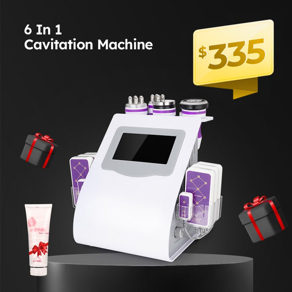6 In 1 Cavitation Machine with price tag on a black background
