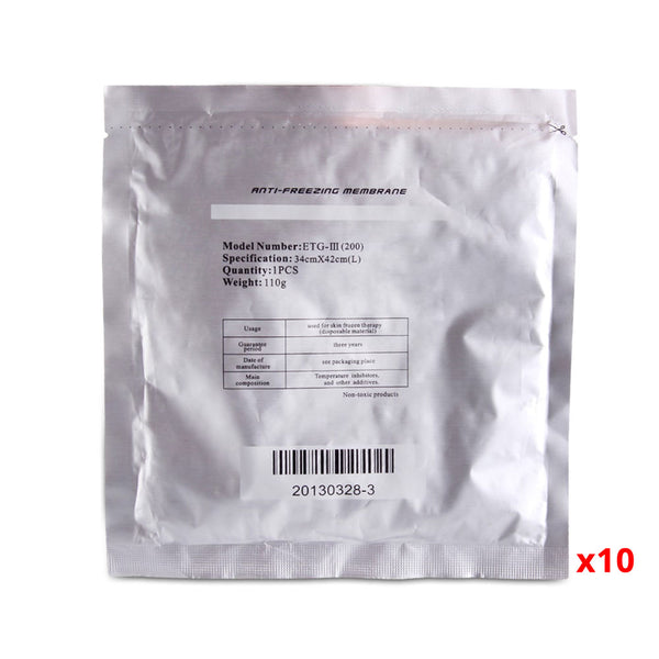 Anti-freezing membrane package with specifications on a white background