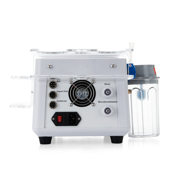 White machine with control panel and attachments on a white background