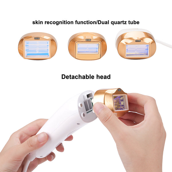 Product with detachable head and skin recognition function on a white background