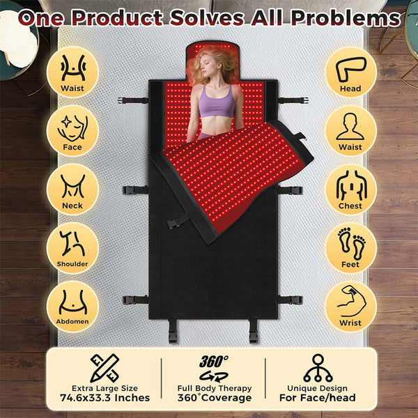 Infrared Red Light Therapy Mat 73” X 33” Pain Fatigue Relief Sleeping Bag