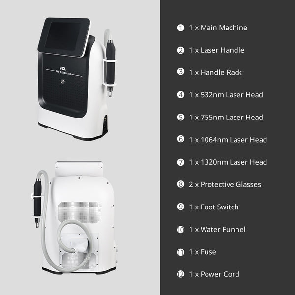 Picosecond Laser Machine With 4 Laser Heads For Tattoo Spot Removal Skin Whitening