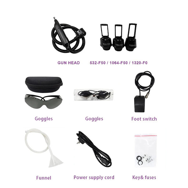 Collection of diving equipment parts on a white background