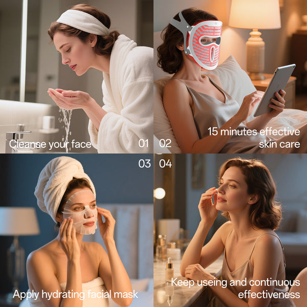 7+1 Color Red Light Therapy Face Mask for Home Use