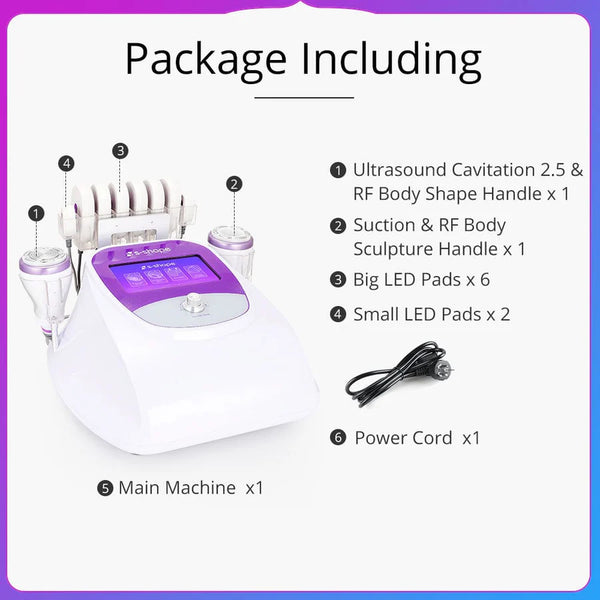 30K Cavitation Machine With Vacuum Cupping For Body Sculpting