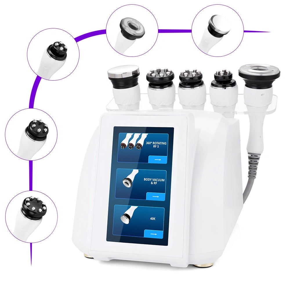 5-in-1 Ultrasonic Cavitation Machine Body Contouring Rotary RF Vacuum