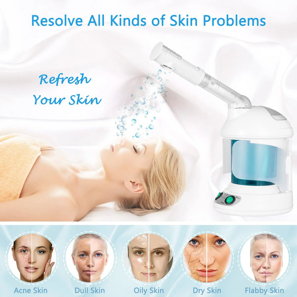 Suerbeaty 360° Facial Steamer Rotatable Home Sauna Spa or Salon Nano Facial Mister