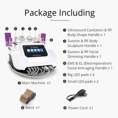 pakage list of 5 in 1 body sculpting machine
