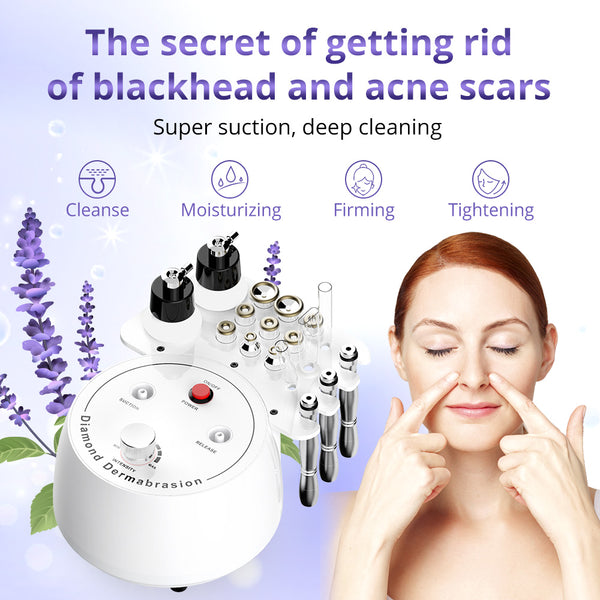 3-in-1 Home-Use Diamond Microdermabrasion Machine for Dead Skin Removal, Pore Cleansing, Hydrating
