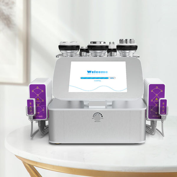 7-in-1 40k Cavitation Machine With Metal Handles 160mW Laser Lipo Pads for Pro Body Contouring
