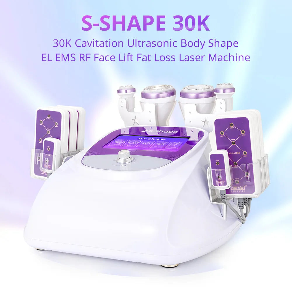 6 In 1 30K S Shape Cavitation Machine With 160MW Laser