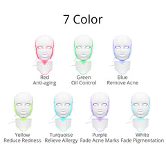 7 Colors Home Use LED Light Therapy Mask Remote Control
