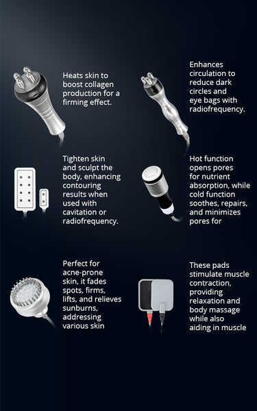 10 In 1 80k Cavitation Machine With RF Vacuum Laser Lipo Pads For Body Sculpting