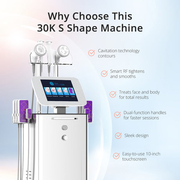Professional S Shape 30K Cavitation Body Contouring Machine for Spa Use
