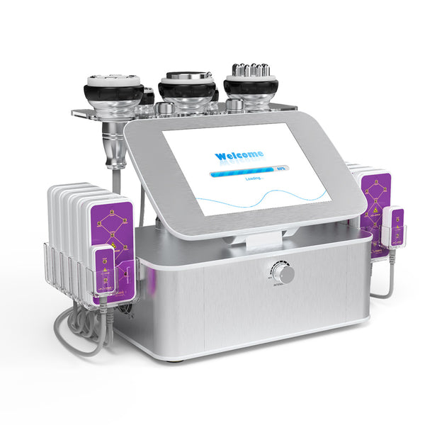 7-in-1 40k Cavitation Machine With Metal Handles 160mW Laser Lipo Pads for Pro Body Contouring