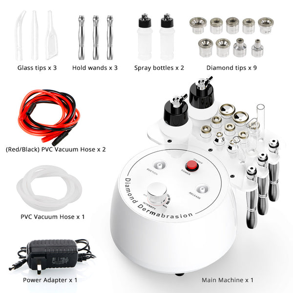3-in-1 Home-Use Diamond Microdermabrasion Machine for Dead Skin Removal, Pore Cleansing, Hydrating