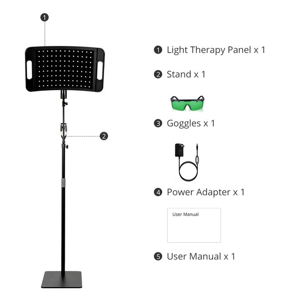 Stand Red Light Therapy Device With 104 Pcs LED For All Around Skin Rejuvenation