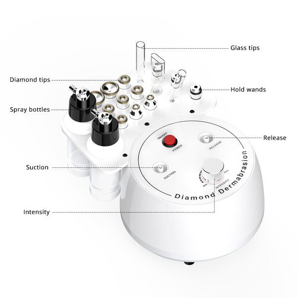 3-in-1 Home-Use Diamond Microdermabrasion Machine for Dead Skin Removal, Pore Cleansing, Hydrating