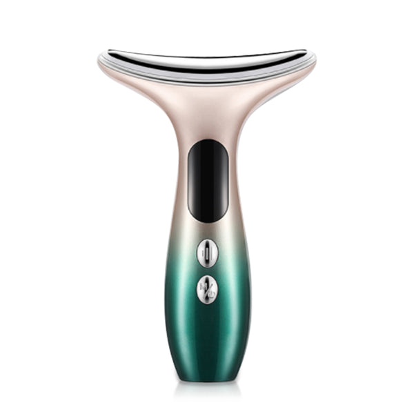 3 LED Face Neck Massager Rechargeable Vibrating Heating Facial Beauty Device