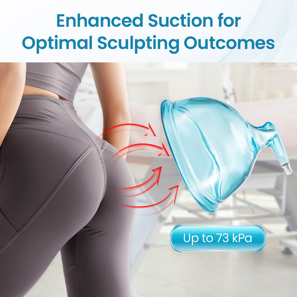 Vacuum Butt Lift Machine With Strong Suction of -73kPa & Larger Vacuum Cups For Beauty Salon