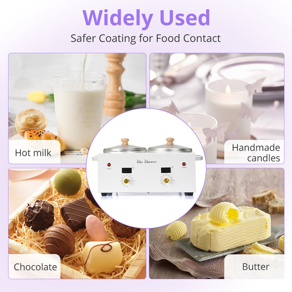 Waxing Kit Dual Wax Warmer Constant Temperature Larger Capacity Full Body Waxing