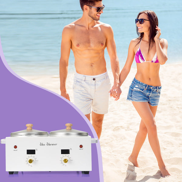 Waxing Kit Dual Wax Warmer Constant Temperature Larger Capacity Full Body Waxing