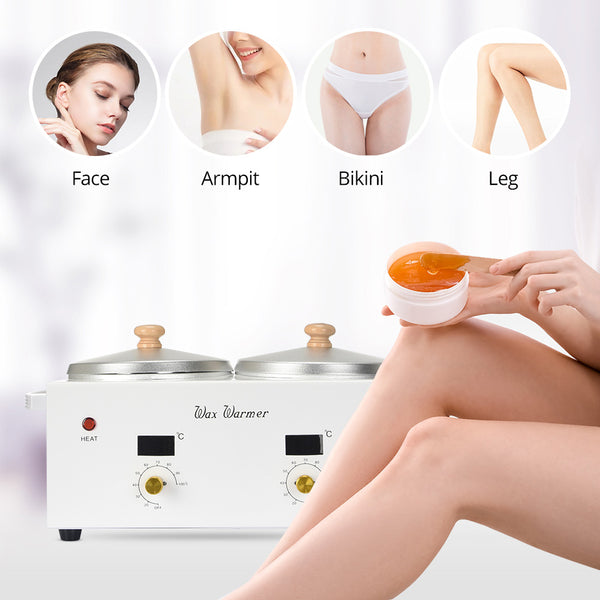 Waxing Kit Dual Wax Warmer Constant Temperature Larger Capacity Full Body Waxing