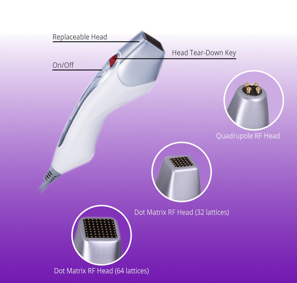 Microneedle Fractional RF Skin Tightening Machine With 3 Size Cartridges