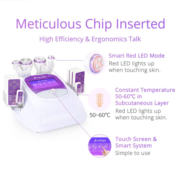 30K 5 In 1 S Shape Cavitation Machine tech