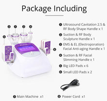 pakage list of 6 In 1 S Shape Cavitation Machine