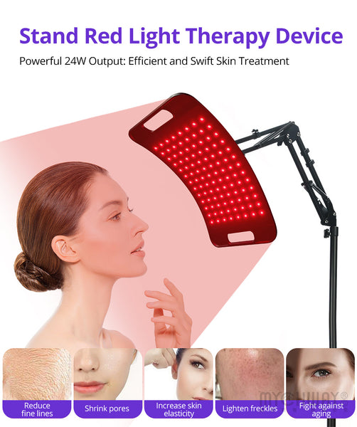 Stand Red Light Therapy Device With 104 Pcs LED For All Around Skin Rejuvenation