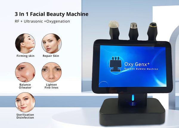 3 In 1 Oxygen Bubble Machine Facial Deep Cleansing Rejuvenation Beauty Machine