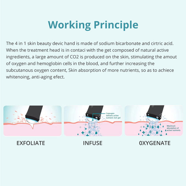 4 In 1 Oxygen Bubble Machine Skin Detection Salon Facial Beauty Machine