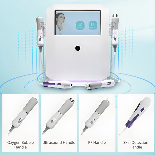 4 In 1 Oxygen Bubble Machine Skin Detection Salon Facial Beauty Machine