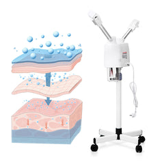 Pro Hot&Cold Ozone Vaporizer Facial Steamer Skin Rejuvenation Beauty Machine