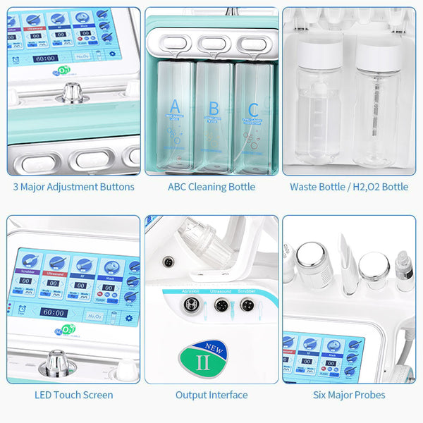 7-in-1 Hydra Dermabrasion H2O2 Aqua Peeling Beauty Machine Facial Rejuvenation
