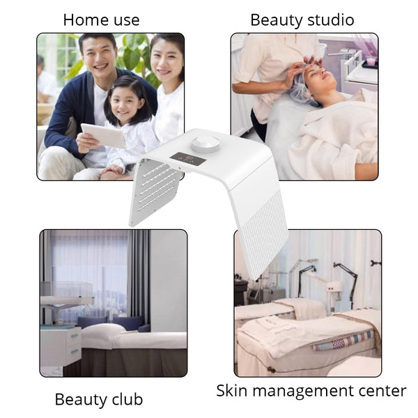 Portable 7-Color LED Light Therapy Device For Skin Rejuvenation For Home & Pro Use