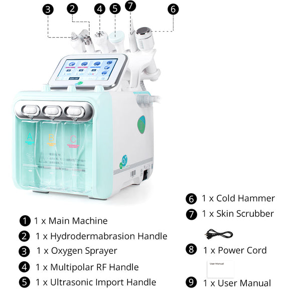 6in1 Hydrodermabrasion Machine For Deep Cleansing Moisturizing Skin Rejuvenation